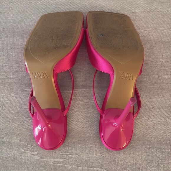 Zara pink satin mules - Picture 4 of 4